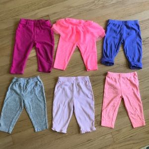Carters pants lot of 6- size 6 months